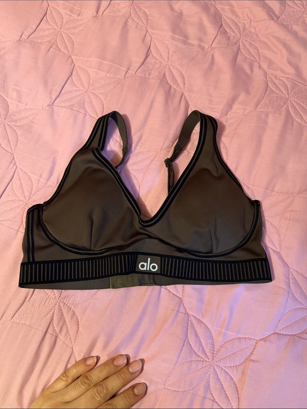 ALO Yoga Black Padded Sports Bralette